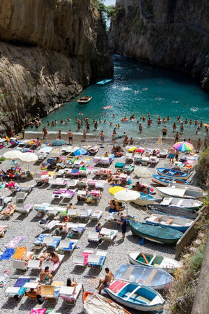 Furore Fjord Boats and Boys