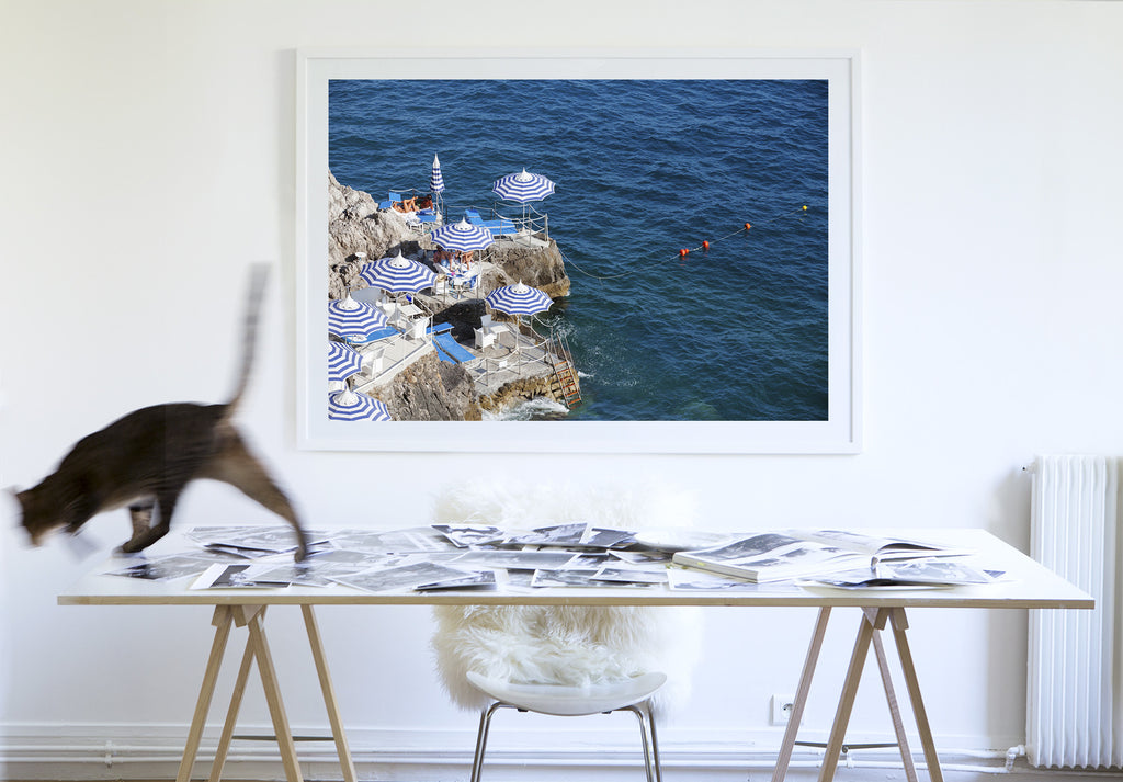 La Scogliera Beach Positano Afternoon - Carla Coulson Limited Edition Fine Art Print, travel photography, Italy, beaches, beach photography, interior design