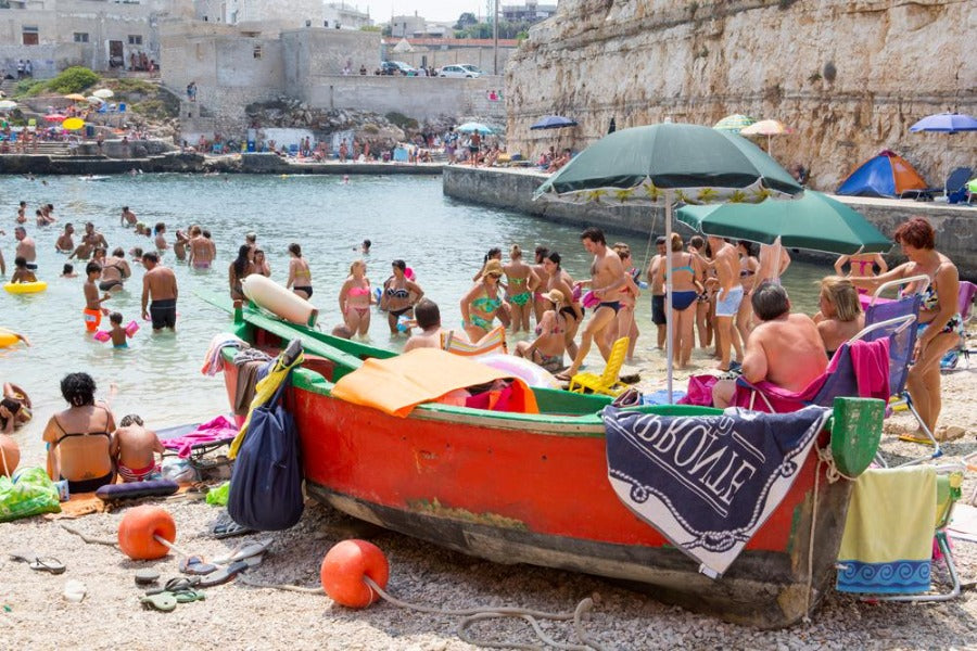 All Aboard - Polignano a Mare - Carla Coulson Limited Edition Fine Art Print, travel photography, Italy, beaches, beach photography