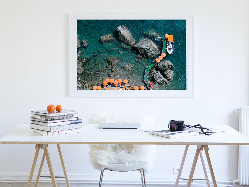 Santa Croce Beach Orange Pop - Carla Coulson Limited Edition Fine Art Print, travel photography, Italy, beaches, beach photography, interior design