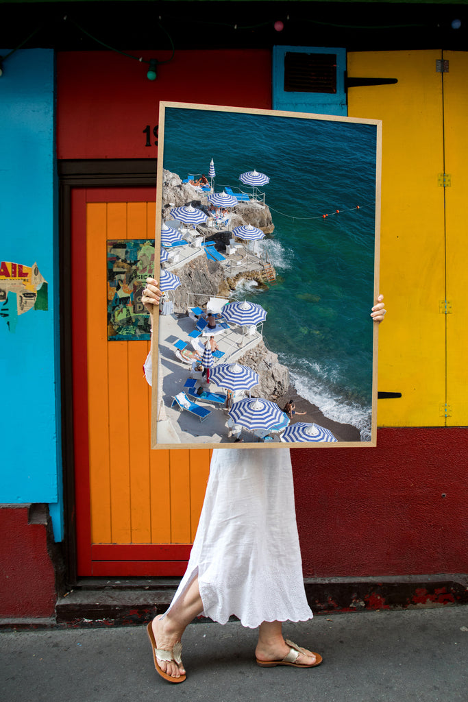 La Scogliera Beach Positano - Carla Coulson Limited Edition Fine Art Print, beaches, travel photography, Italy, beach photography