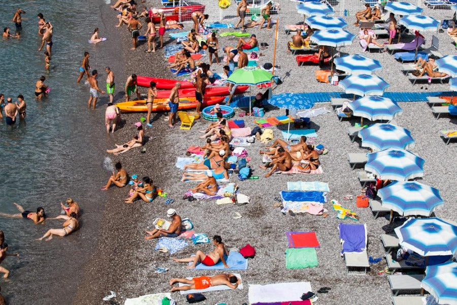 Wish You Were Here - Amalfi Beach- Carla Coulson Limited Edition Fine Art Print, travel photography, Italy, beaches, beach photography
