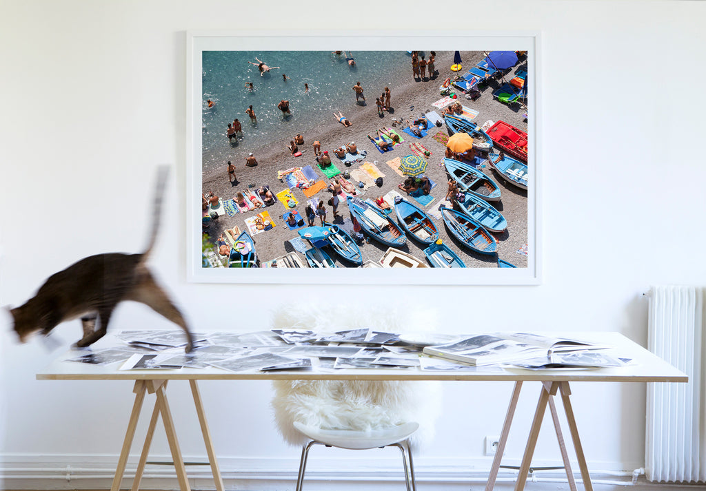 La Praia Beach Praiano - Carla Coulson Limited Edition Fine Art Print, travel photography, Italy, beaches, beach photography, interior design
