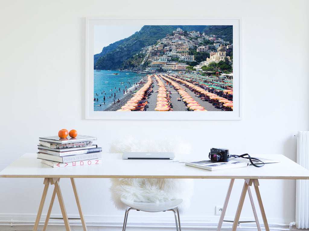 Positano Beach - Carla Coulson Limited Edition Fine Art Print, travel photography, Italy, beaches, beach photography, interior design