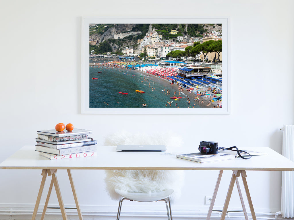 Amalfi Beach - Carla Coulson Limited Edition Fine Art Print, travel photography, Italy, beaches, beach photography, interior design