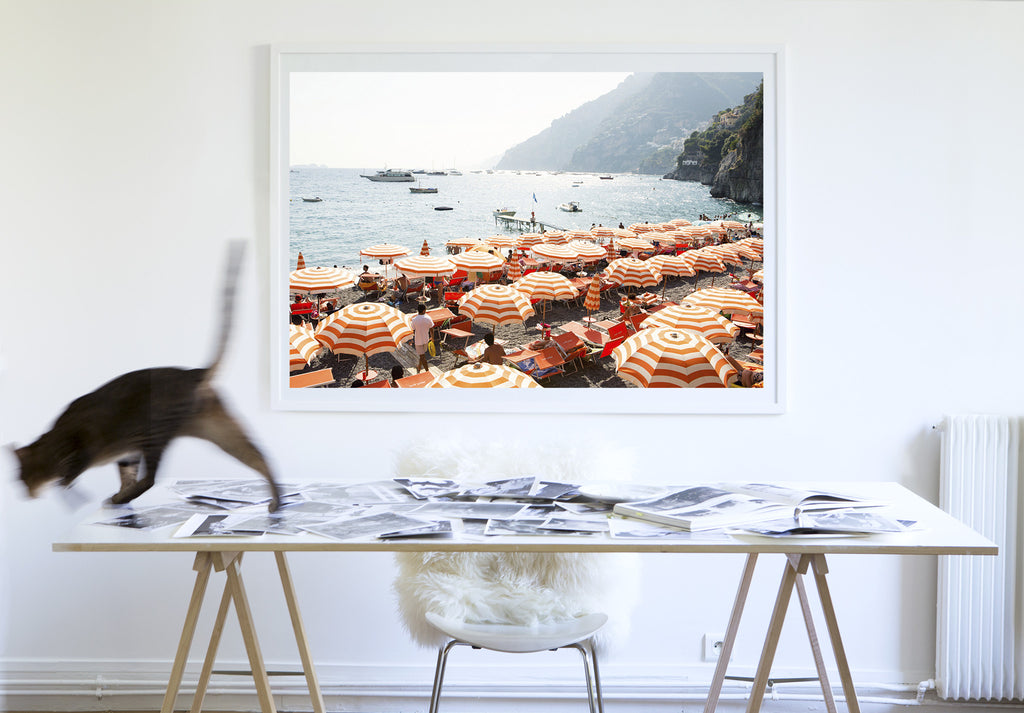 Beach Umbrellas - Carla Coulson Limited Edition Fine Art Print, travel photography, Italy, beaches, beach photography, interior design