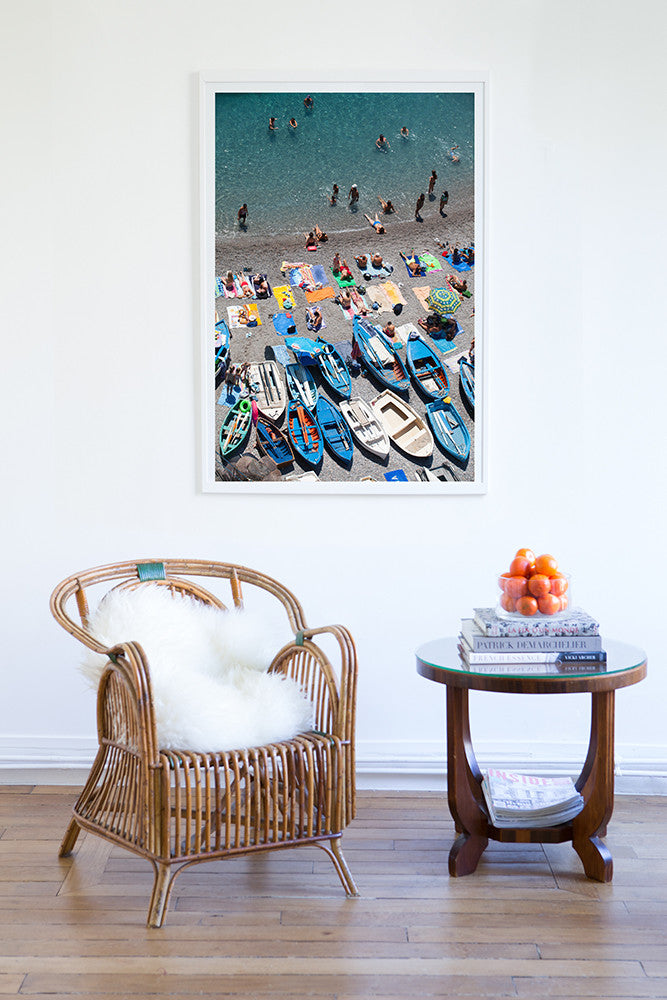La Praia Beach Praiano - Carla Coulson Limited Edition Fine Art Print, travel photography, Italy, beaches, beach photography, interior design